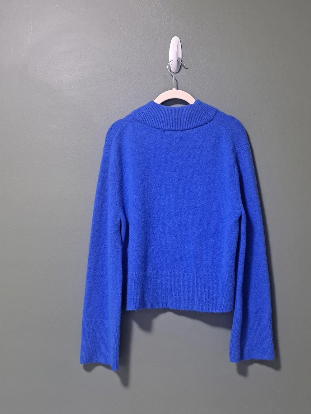 J. Crew Chunky Crewneck Sweater In Supersoft Yarn Blue XS NWOT